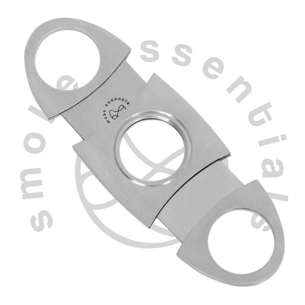 Stainless Steel Pocket Ci-gar Cutter Knife Scissors Double Blades Silver