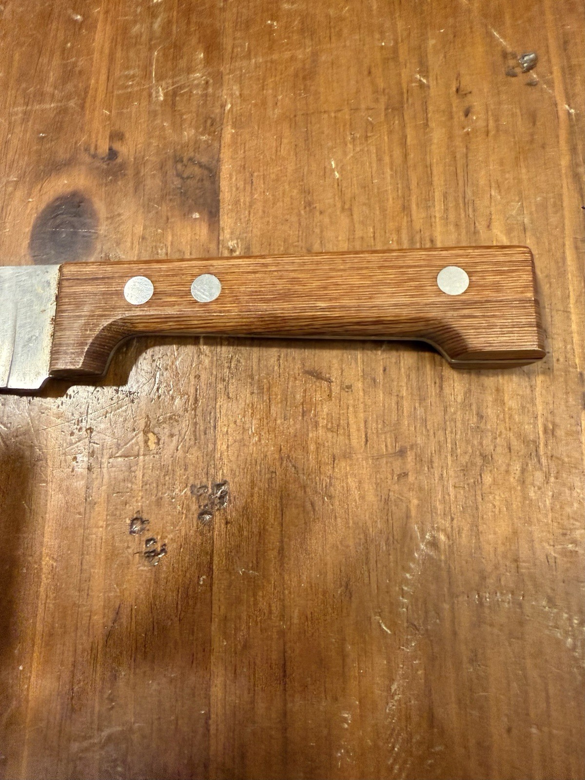 Vtg Dansk Intnl. Designs Ltd. Knife Teak Wood Handle Japan 6″ blade Chef Knife