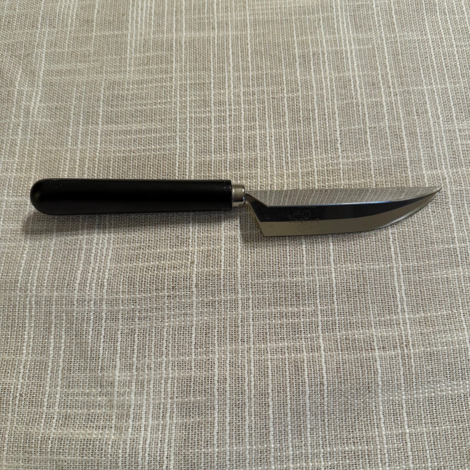 The Pampered Chef Quikut Paring Knife Stainless Steel Black Handle 8 Inch