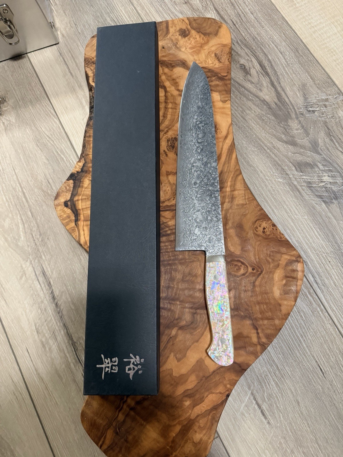 裕翠Hiroshi itou 270mm Damascus Gyuto With Mother-of-Pearl handle Sushi Sashimi