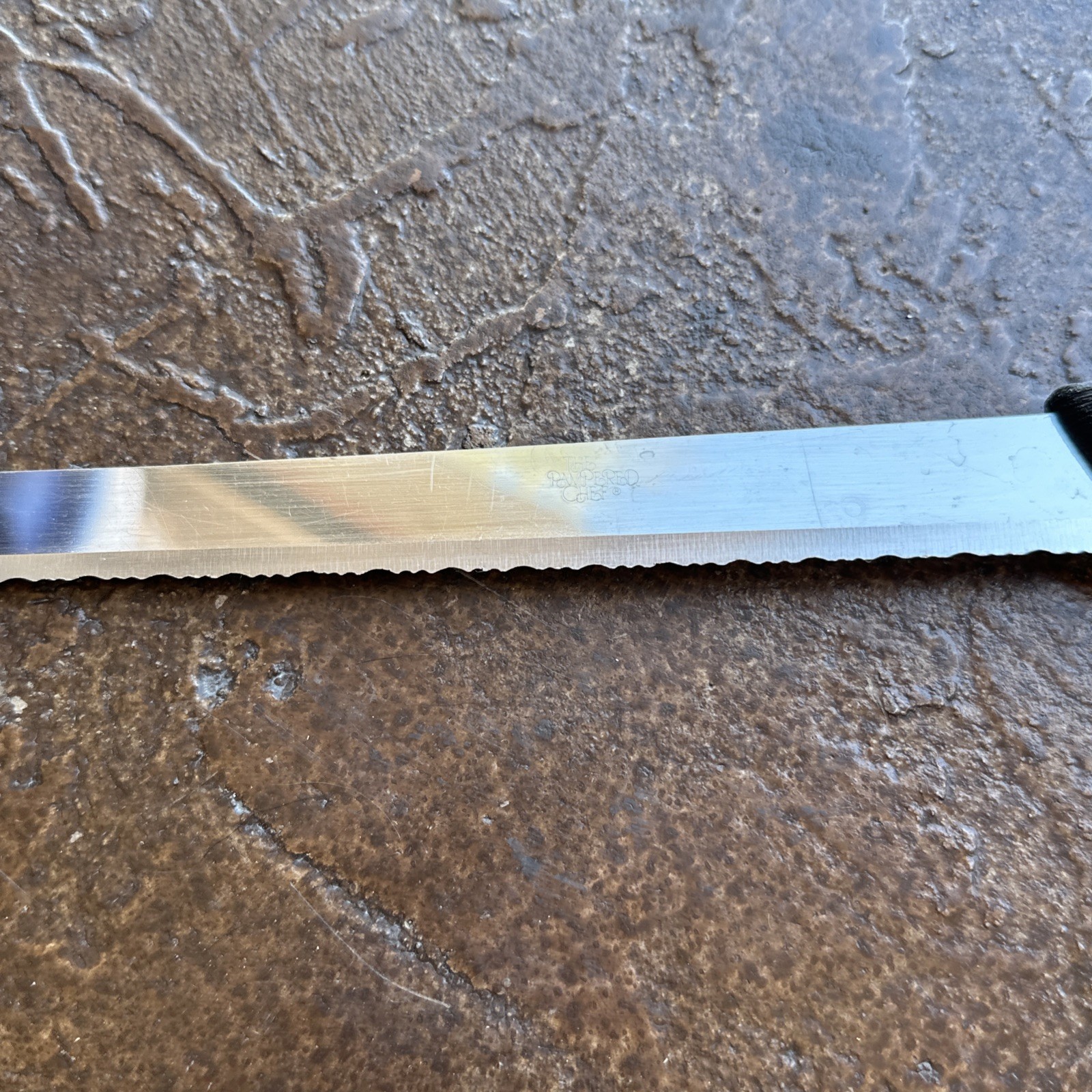 PAMPERED CHEF 9 inch Blade – Serrated BREAD KNIFE – Stainless #1285