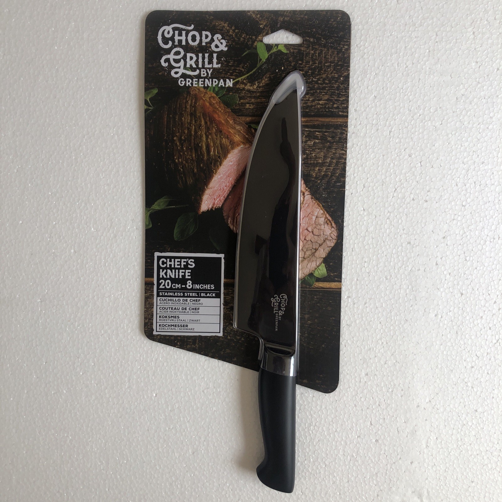Chop&grill Chefs Knife By Greenpan Stainless Steel ￼black 8”