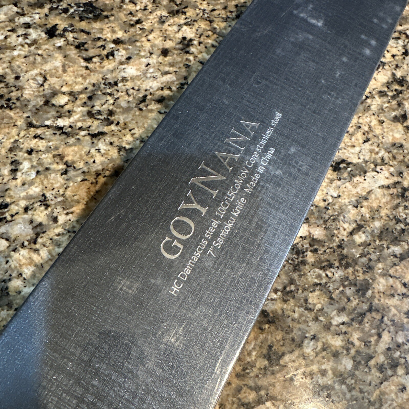 GOYNANA Luxury SANTOKU Knife 7 Inch Ultra Sharp And Non Stick Blade of Damascus