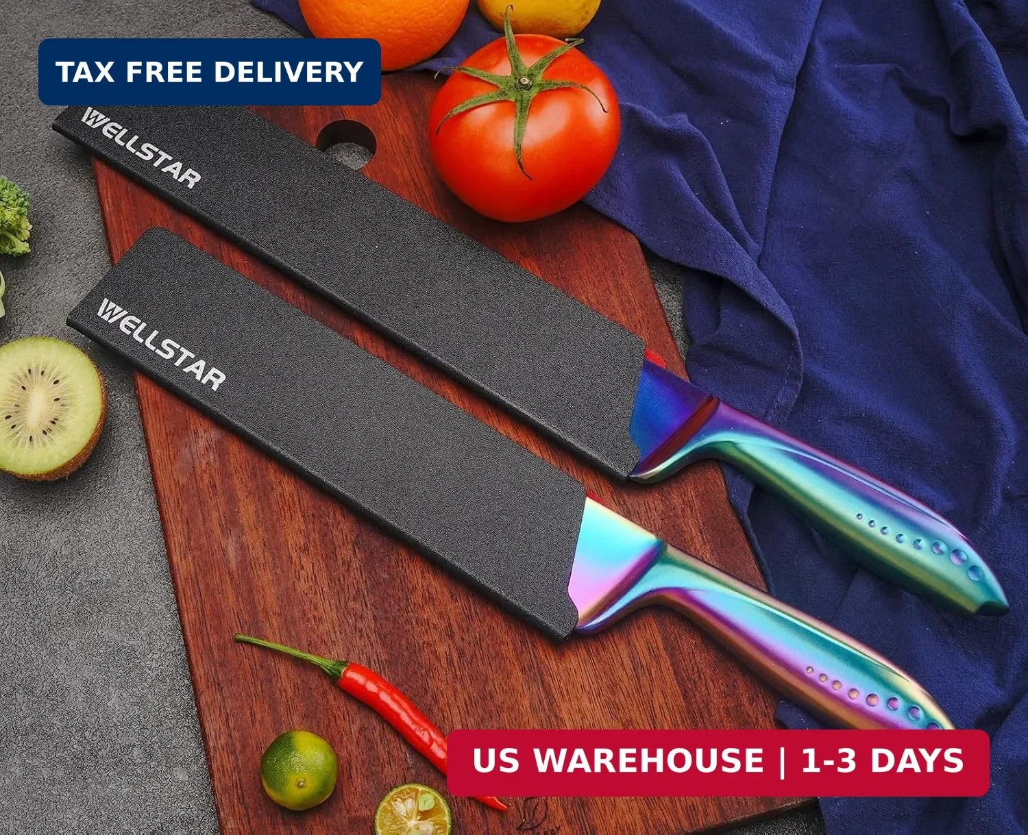 Knife Edge Guards Set, 2 Piece Universal Blade Covers, BPA Free ABS Protective B