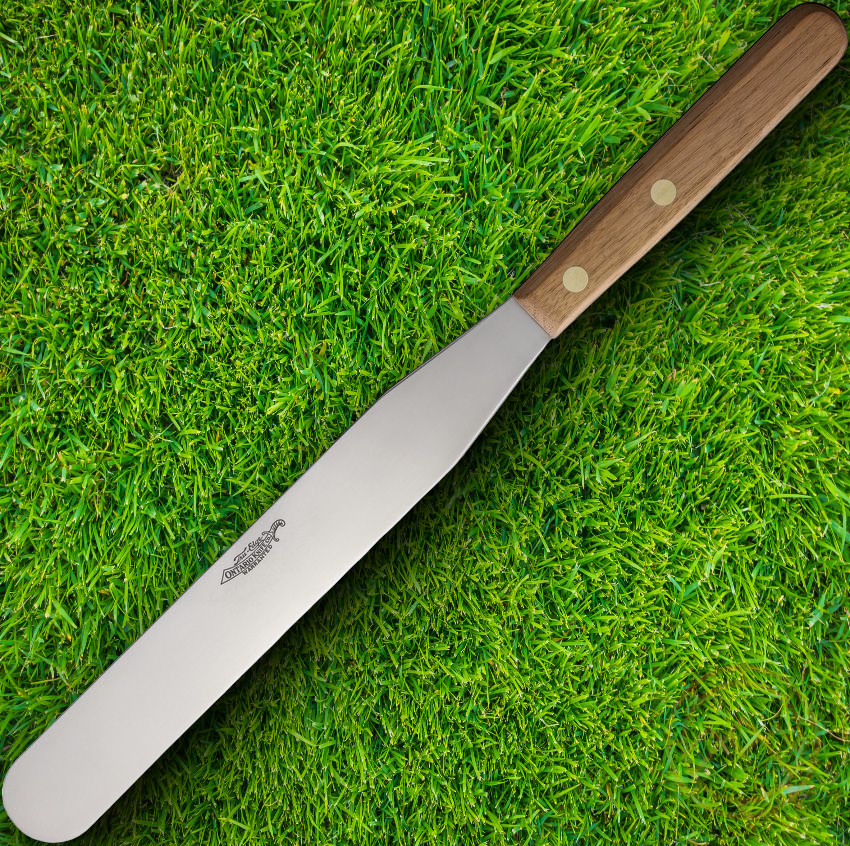 Ontario Spatula Kitchen Knife 8″ Polished Stainless Blade Natural Wood Handle