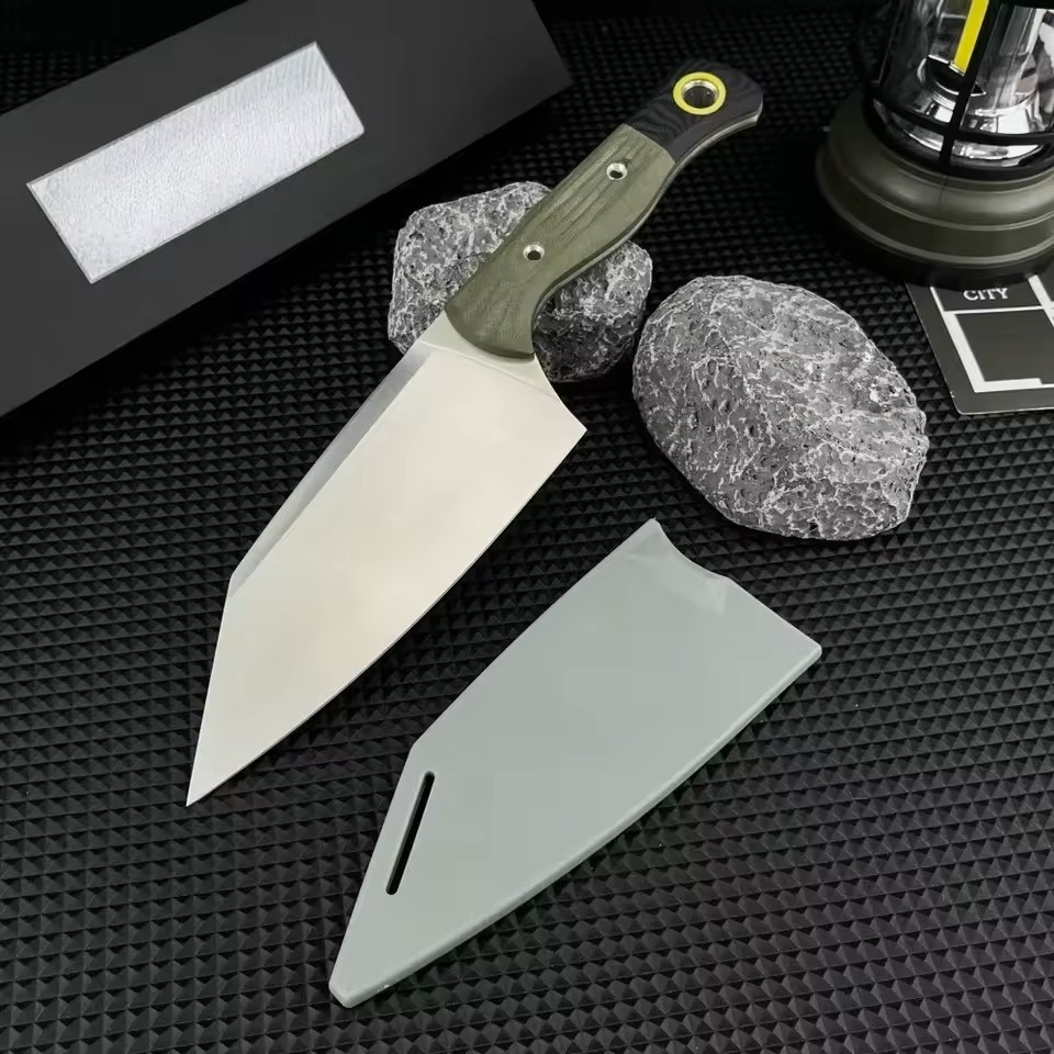 4010 Station Style Kitchen Chef Knife Fixed Blade D2 Steel G10 Handle Hunting 6″