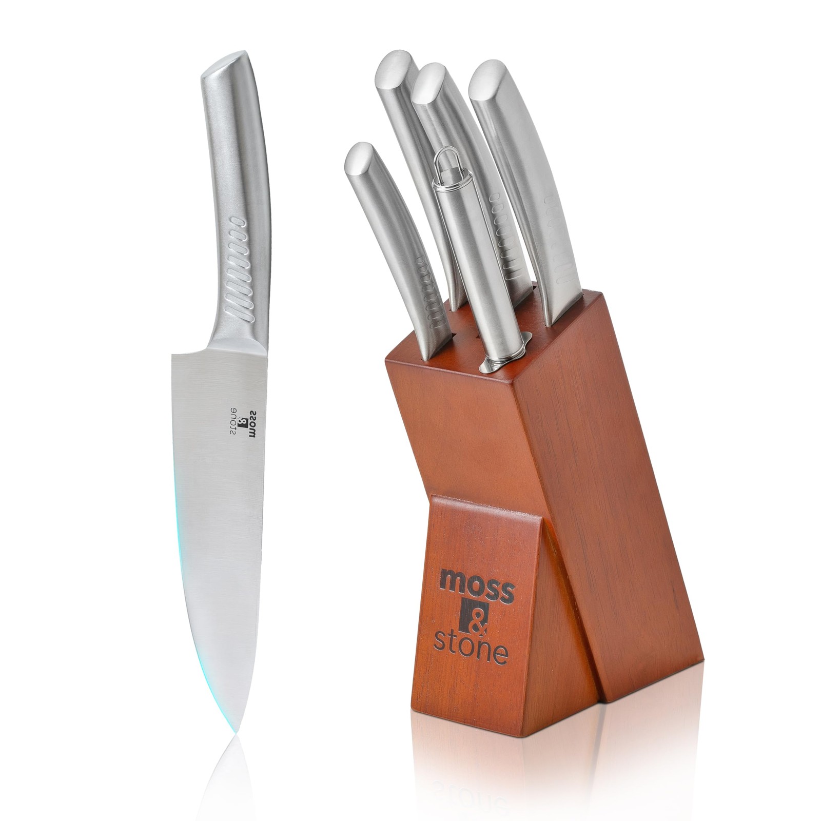 Moss & Stone Professional Kitchen Knife Chef Set, 6 Pcs Small Knife Set With …