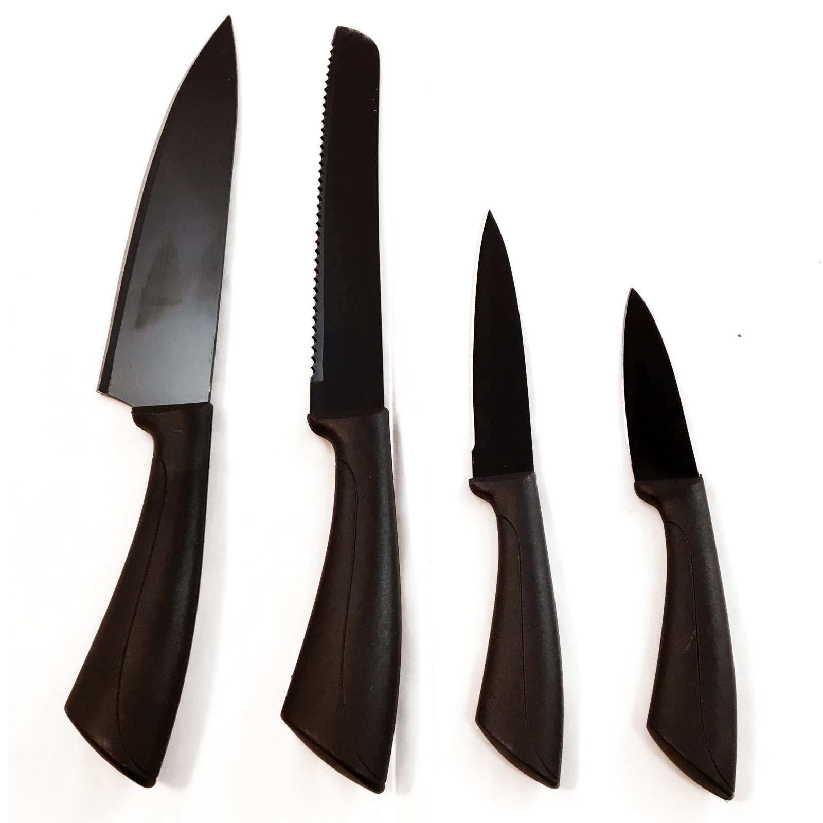 Universal Home 4-piece Black Kitchen Knife Set