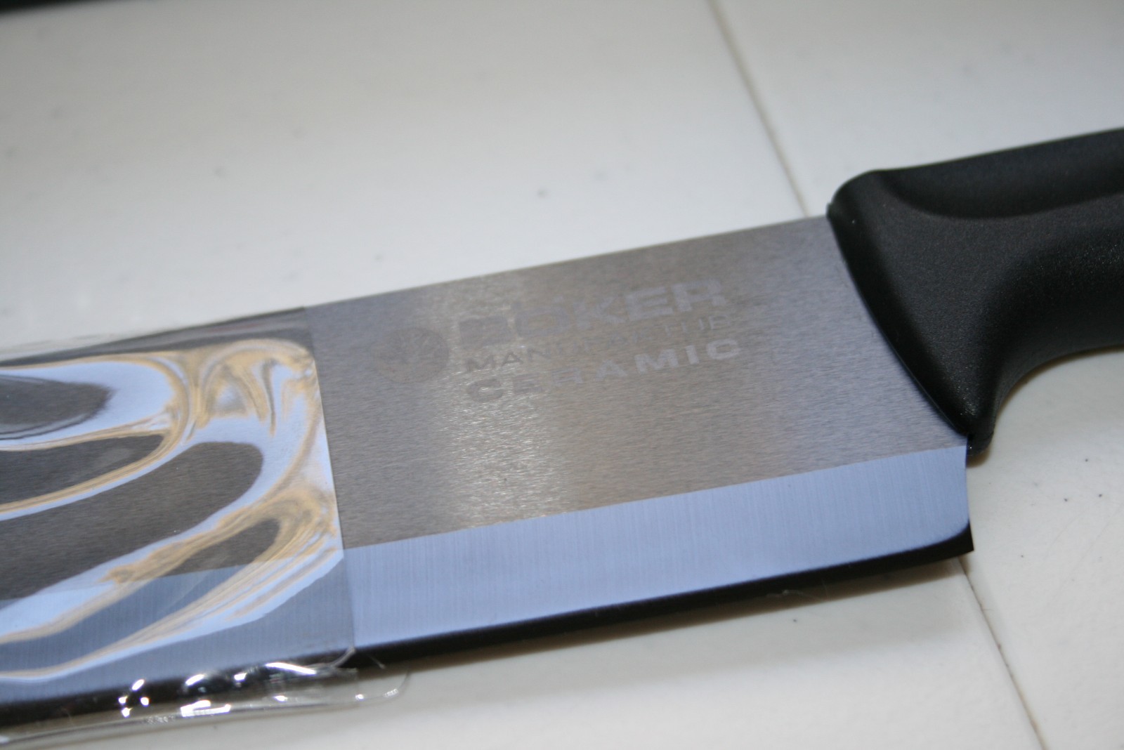 Boker Ceramic Santoku Knife 7″ Black Blade, Delrin Handle – 130C4S