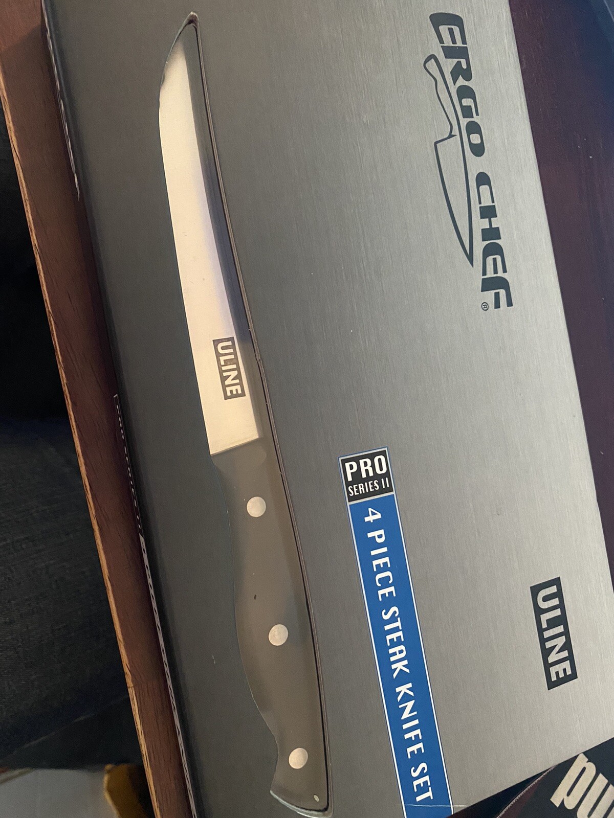 NEW Unopened ULINE Ergo Chef 4 Piece Steak Knife Set PRO SERIES II 
