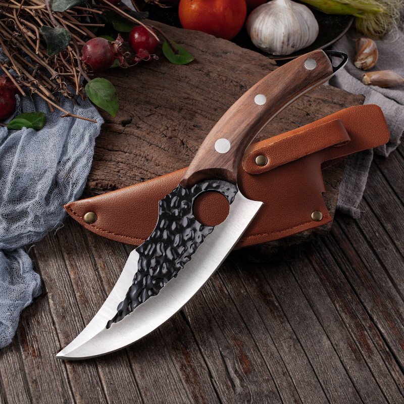 Serbian Butcher Boning Knife Hand Forged Kitchen Chef Knife Meat Cleaver Slicing