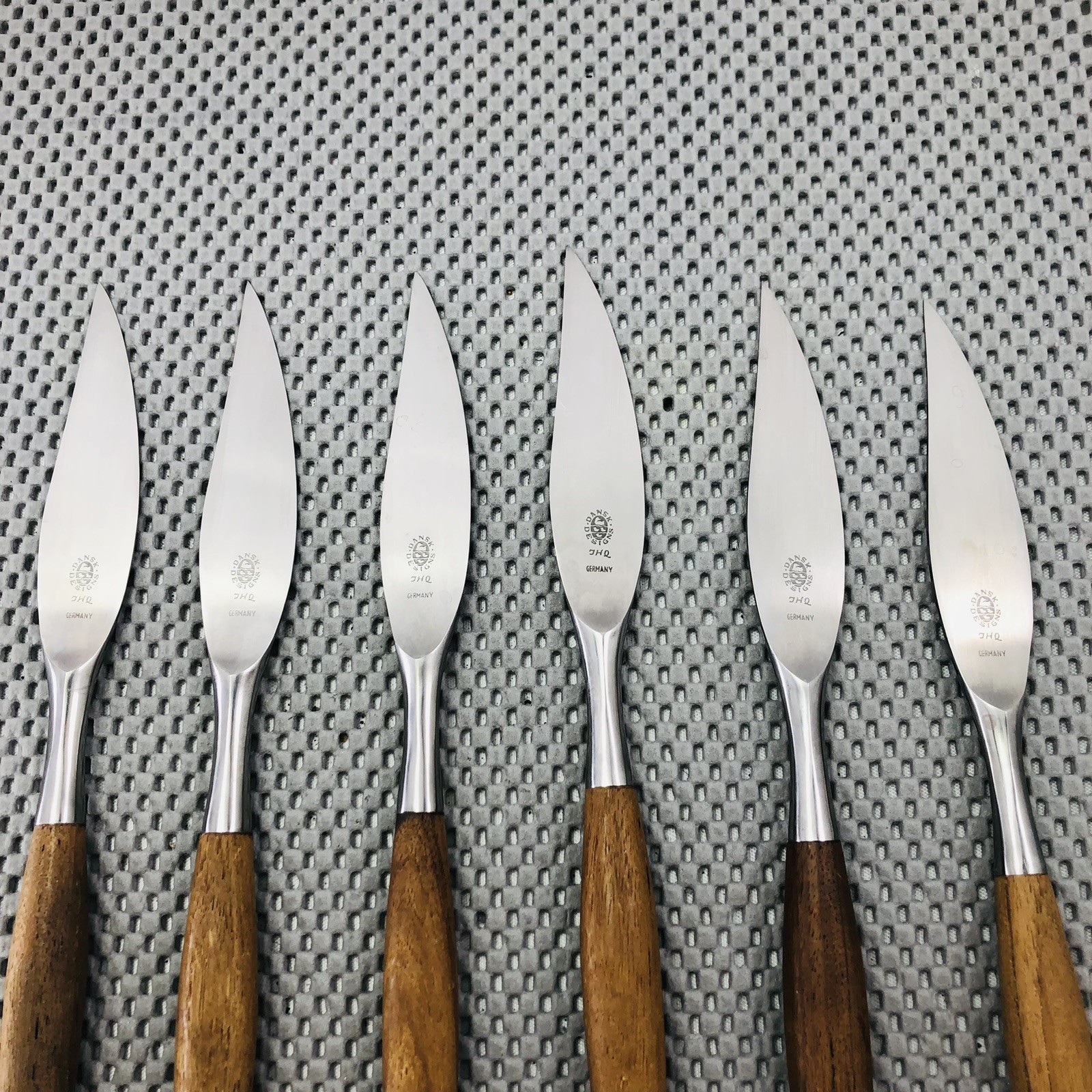 DANSK Designs Fjord JHQ Set/6 Steak Knife Stainless – VTG Germany Teak Quistgaar