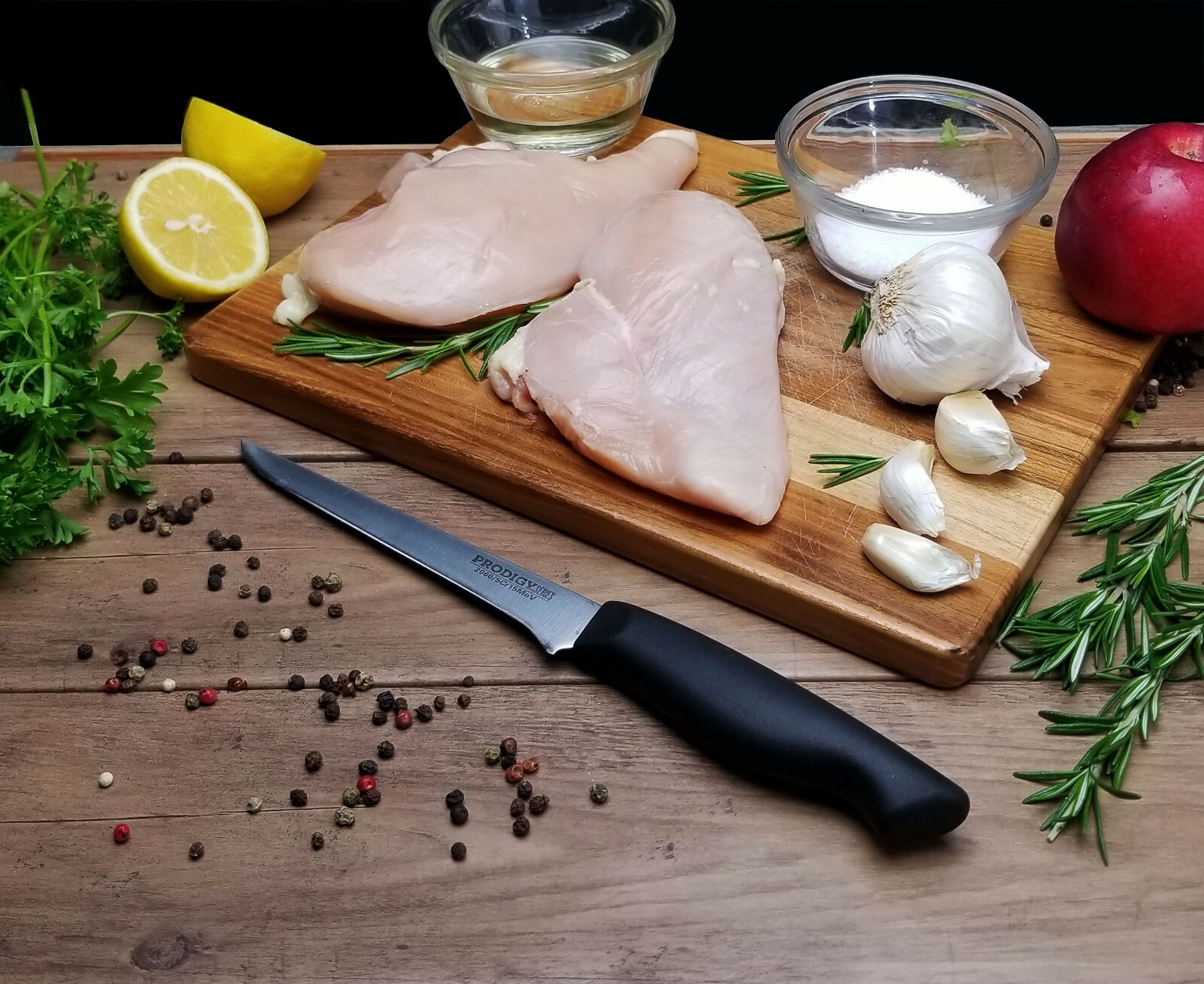 PRODIGY SERIES 6″ Boning knife medium Flex non-slip handle meat knife Ergo Chef