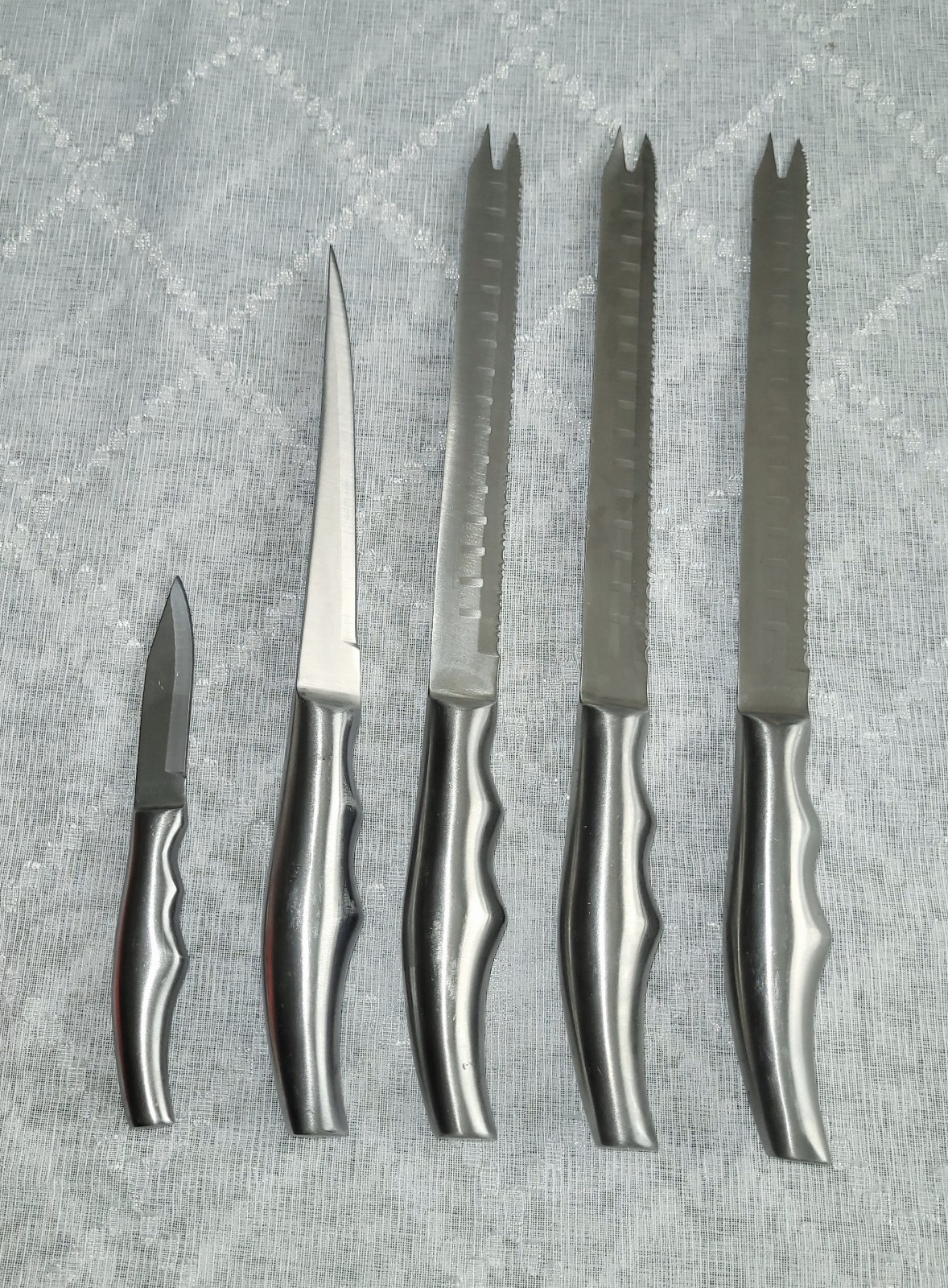 Set of 5 Forever Sharp Surgical Stainless Steel Knives Paring, Fillet & Carving