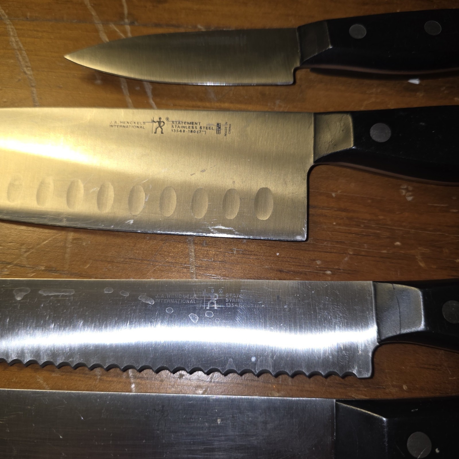Cracked handles 4 J. A. Henckles Internatonal Knives