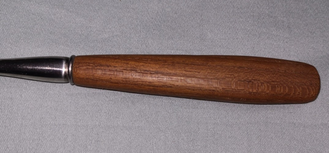 Vtg Spor Norway stainless steel teak wood handle cheese knife mid century modern