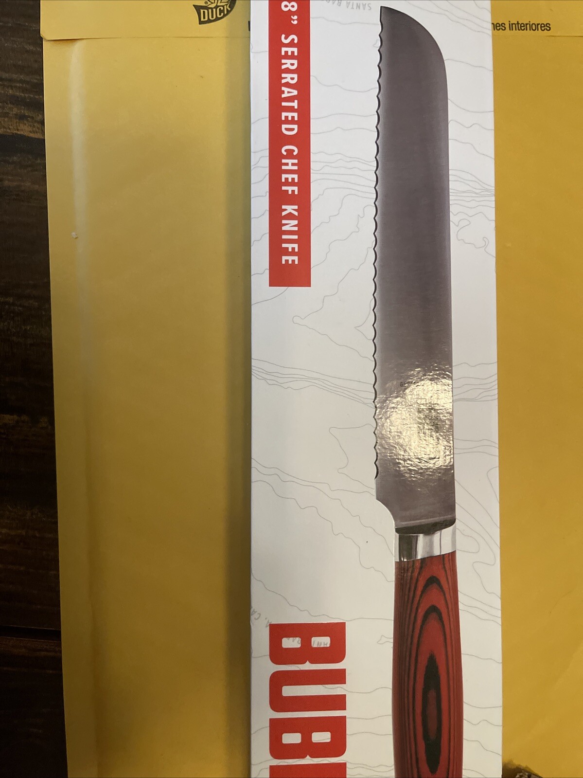 Bubba Blade Kitchen Knife 8″ Serrated German Steel Long Blade G-10 1114267
