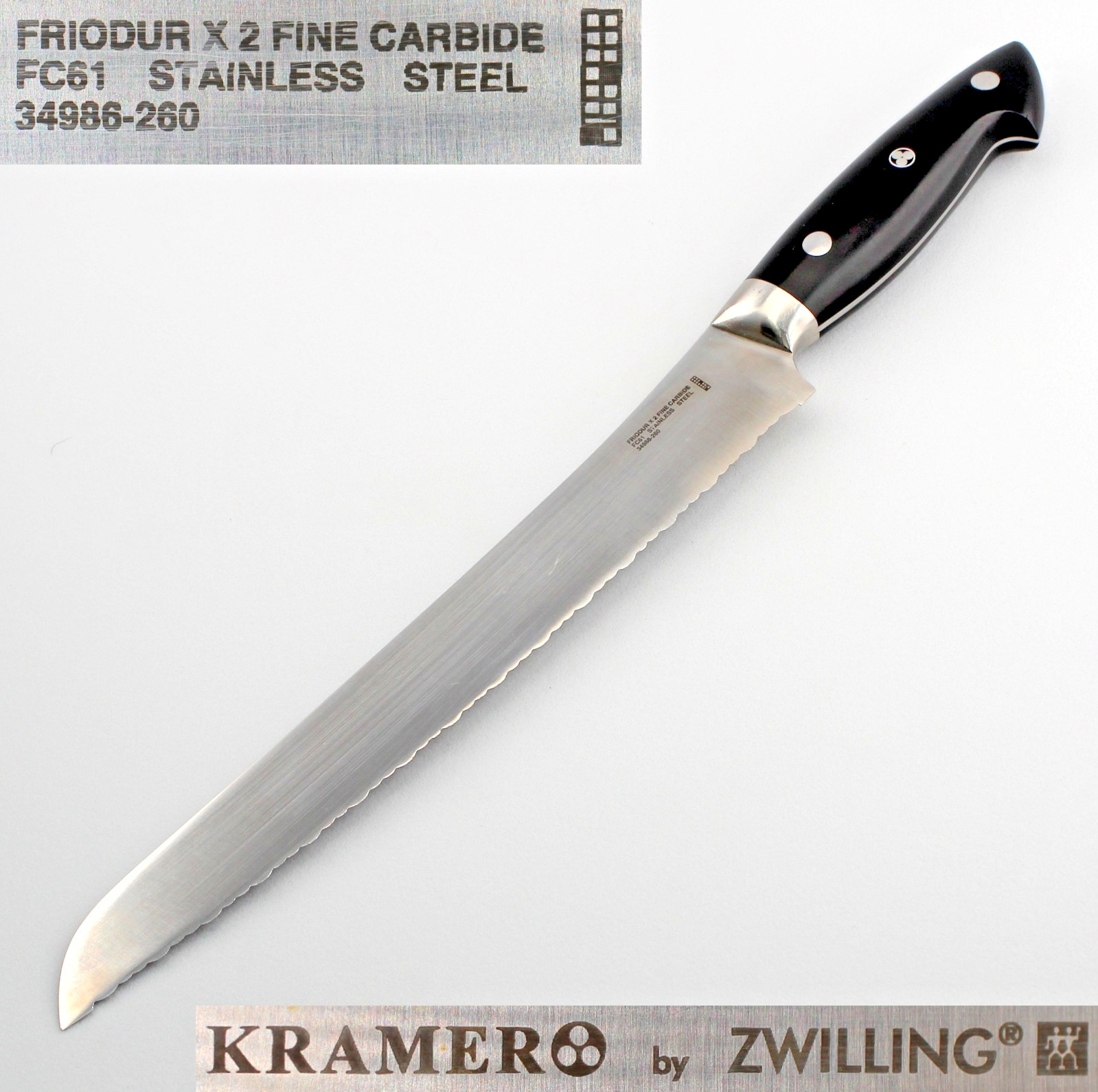 Kramer by Zwilling Euro Essential Bread Knife 10″ FC61 Stainless Steel 34986-260