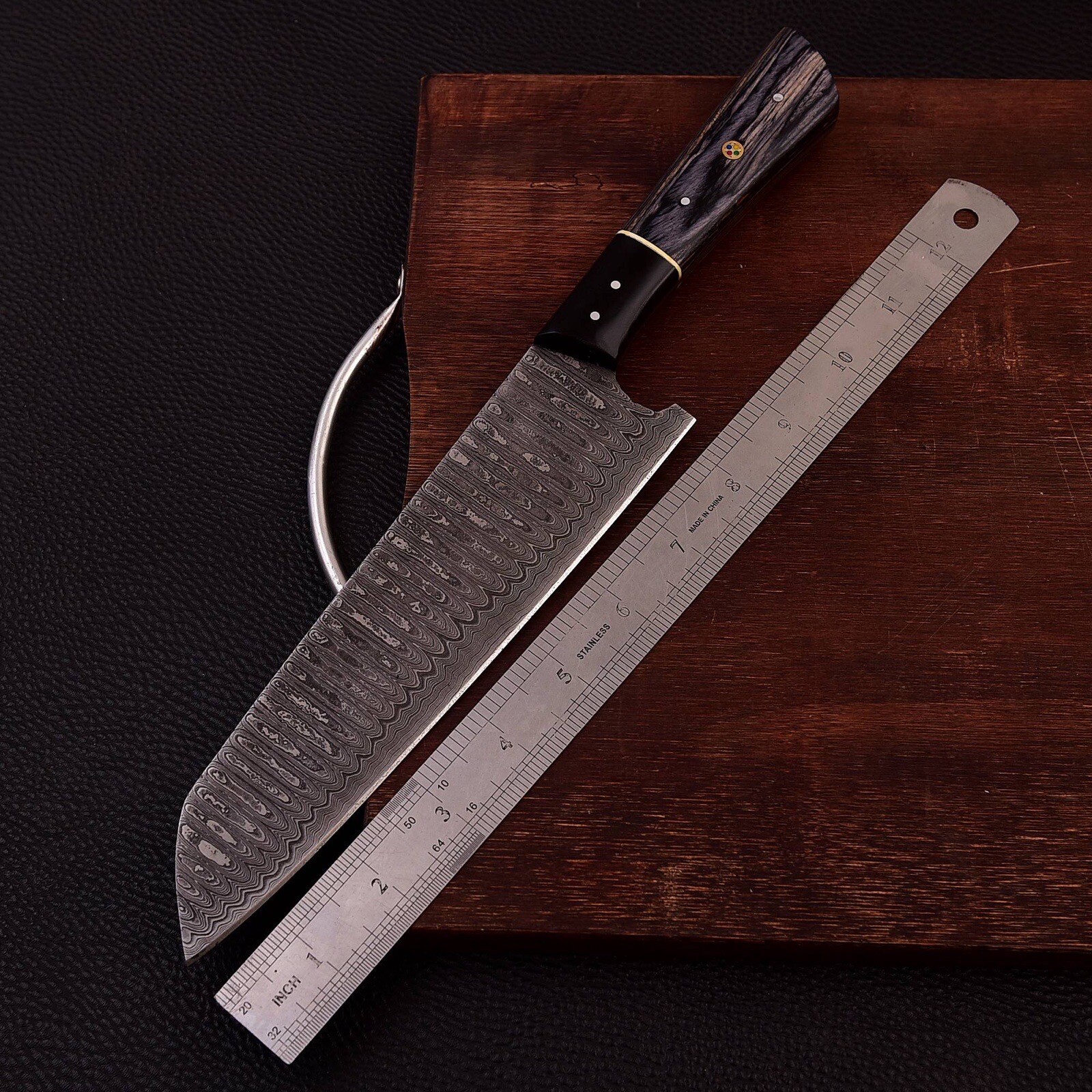 12 in Handmade Forged Damascus Steel CHEF Knives KITCHEN Bunka Knife Cutlery