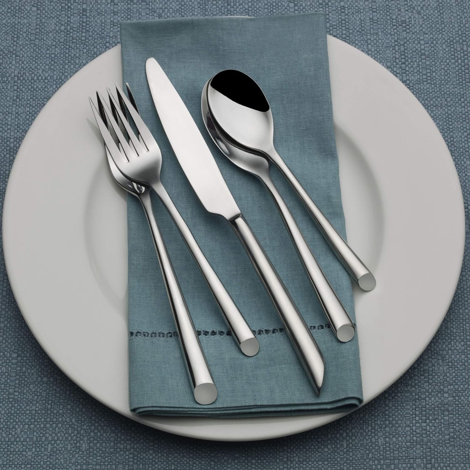 Towle Living Wave Flatware Service for 4, 20 Piece Set, 18/0 Stainless Steel,