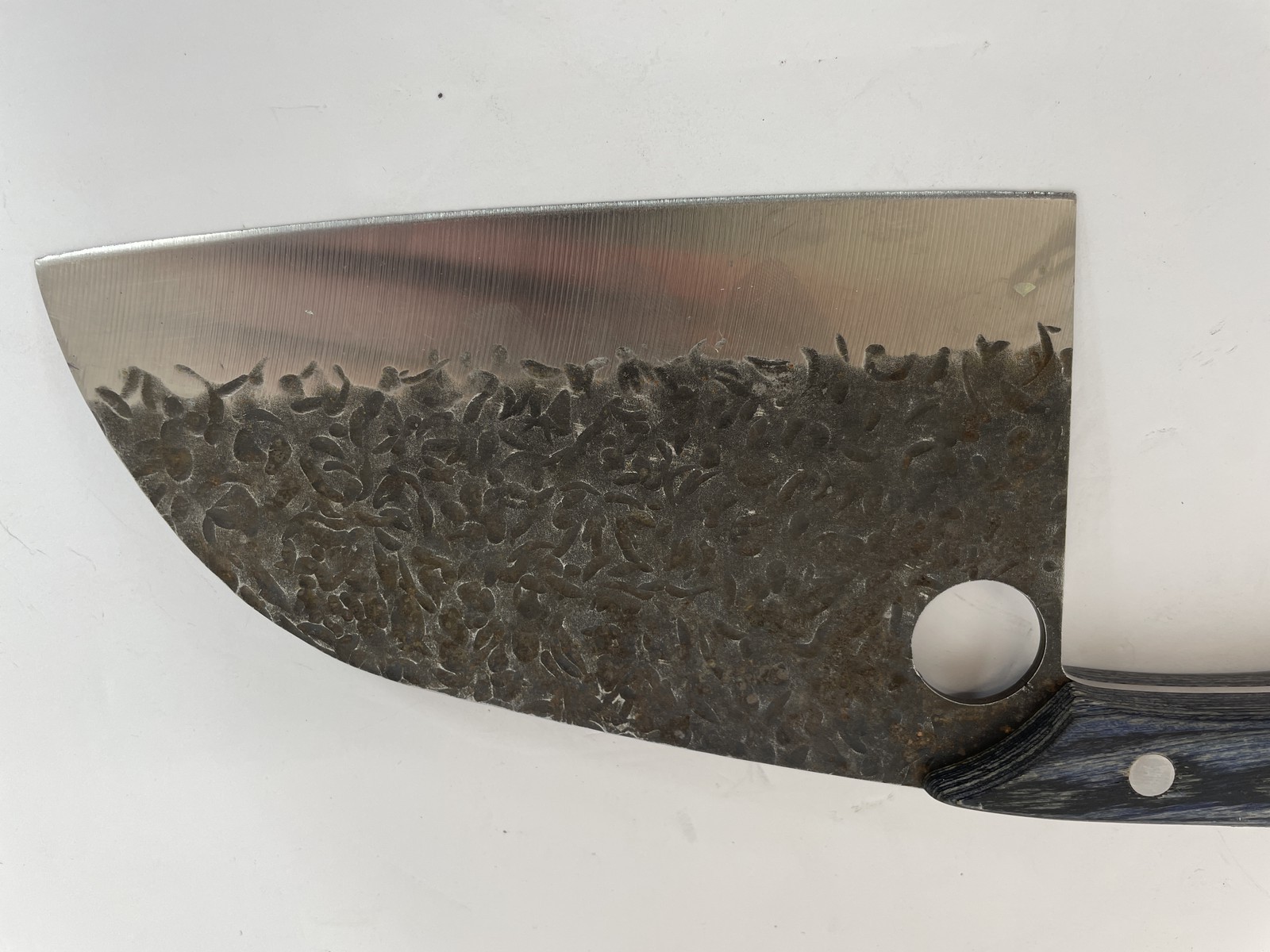 XYJ 1986 Hand Forged Butcher Cleaver Knife 6″ Blade Wood Handle Full Tang