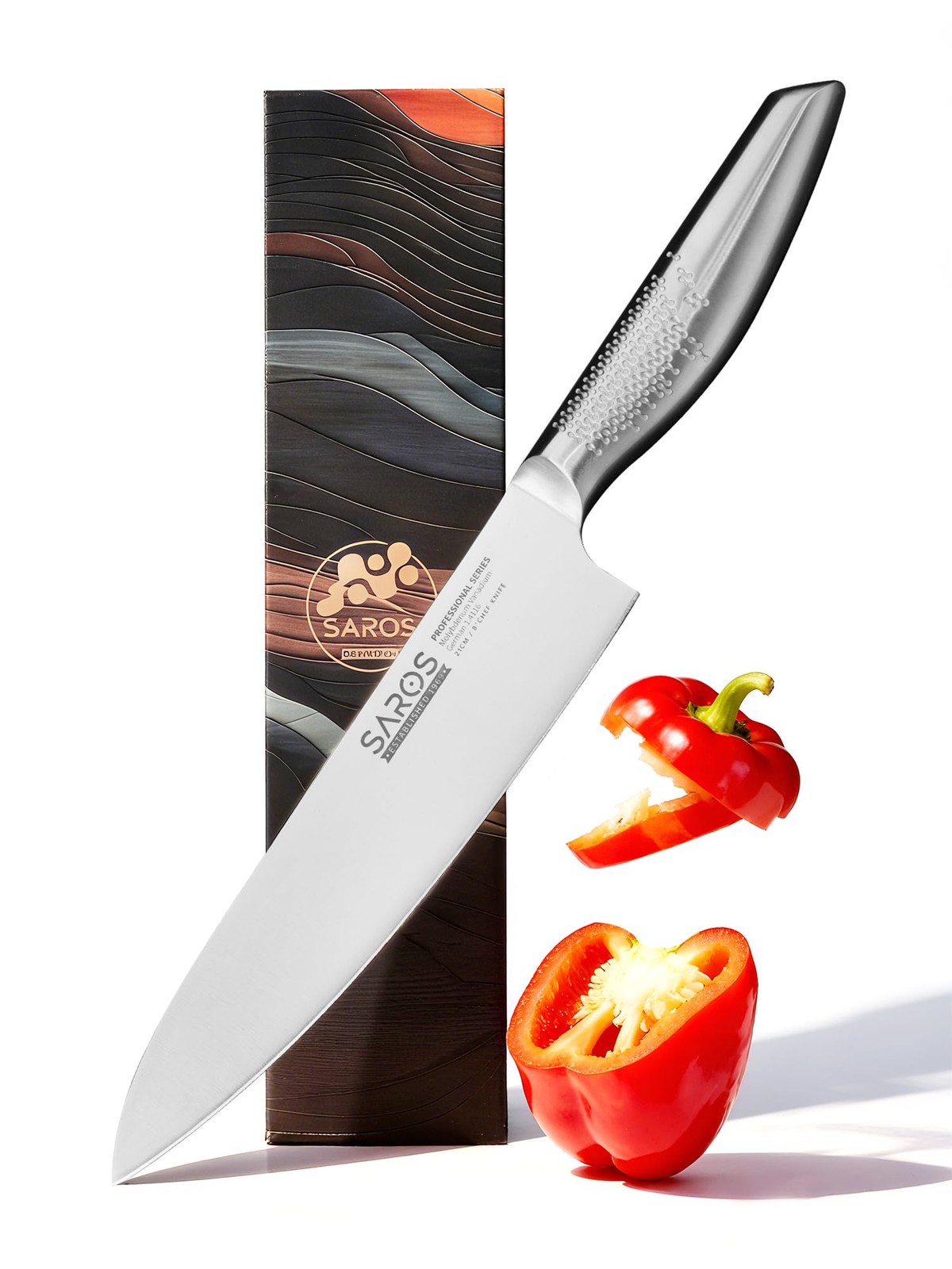 8 Inch Japanese Gyuto Chef Knife German Steel Razor Sharp Kitchen Tool Gift Box