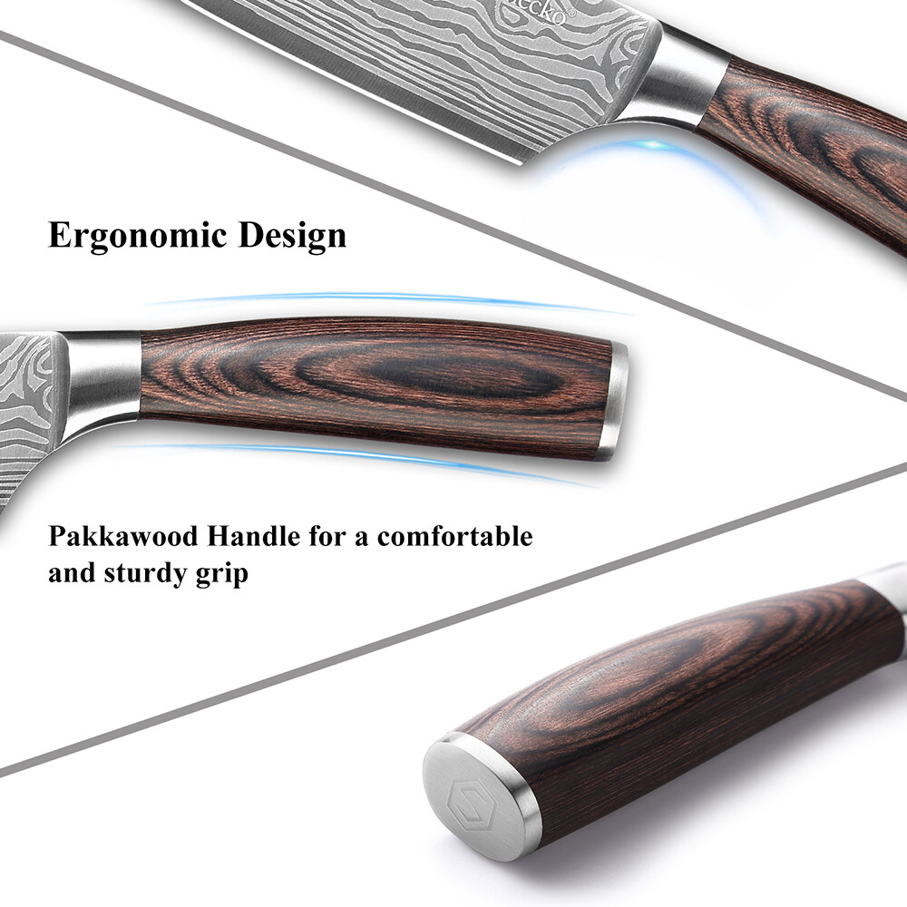 Men Chef’s Knife 8 Inch Sharp Kitchen Knife with Sheath Stainless Steel Cutting