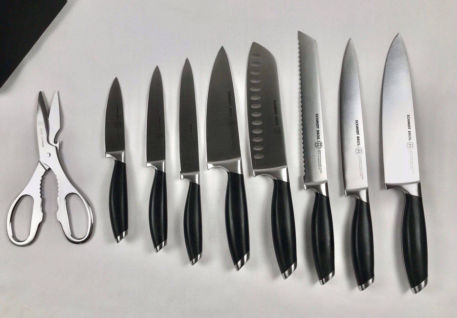 SCHMIDT BROS. CUTLERY German Stainless Steel 10 Pc. Knife Block Set EXCELLENT!