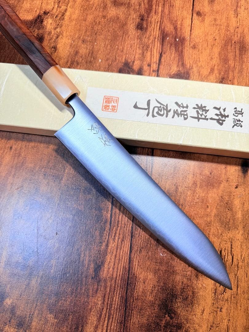 Sukematsu Japanese Gyuto Kitchen Knife Blue Steel Super Rosewood 240mm / 395mm