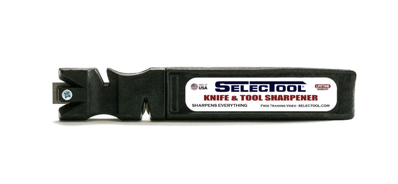 SELECTOOL 4-in-1 Knife & Tool Sharpener Made in USA + FREE Training Knife