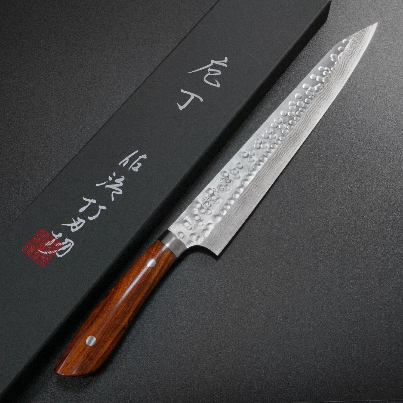 Japanese Saji Takeshi SRS13 Damascus Kengata Sujihiki Knife 270mm Japan Ironwood