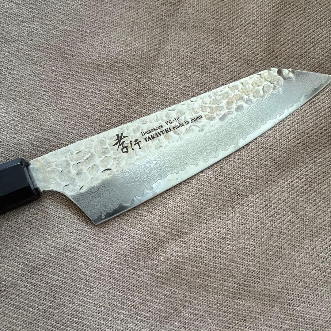 Takayuki Sakai Damascus VG10 160mm Santoku Knife Damasco Steel Used