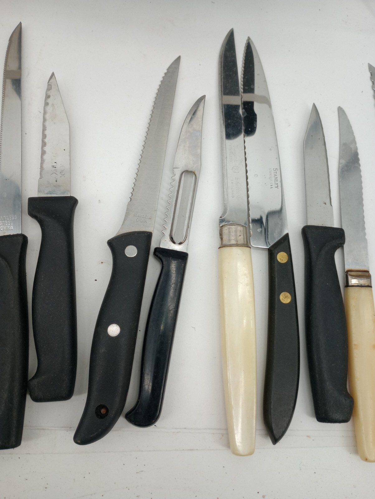 Vintage Kitchen Knives Lot of 37 With Plastic Handles