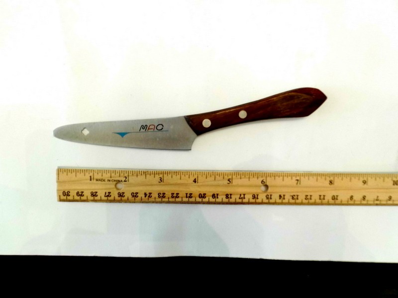 Vtg Set of 3 MAC Japanese Knives Stainless Blades Wood Handles (+ Cleaver/*Read)