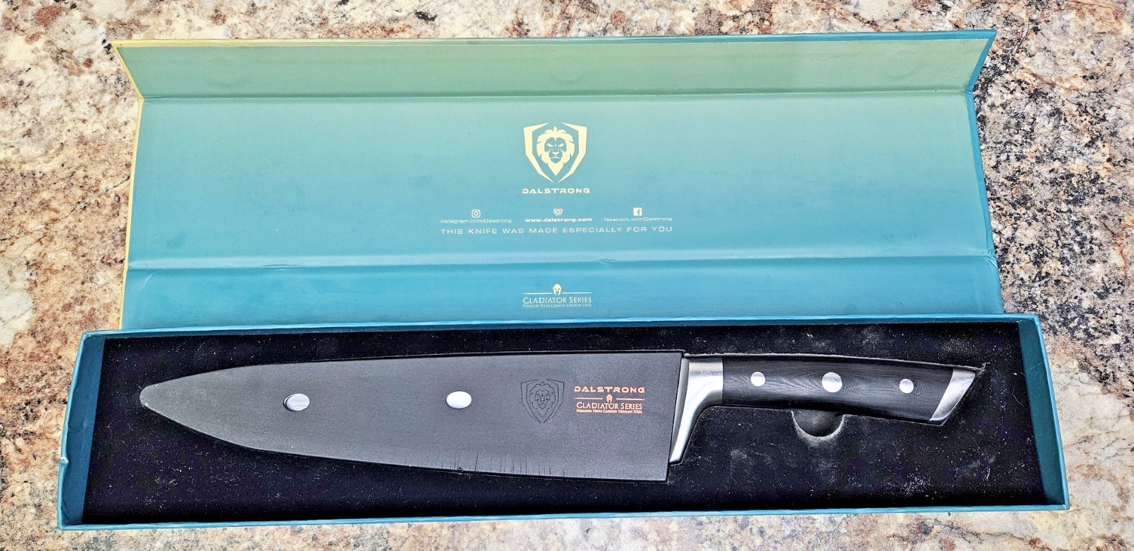 Dalstrong Gladiator Series 10 in Chef’s Knife High Carbon Steel G10 w/ Sheath