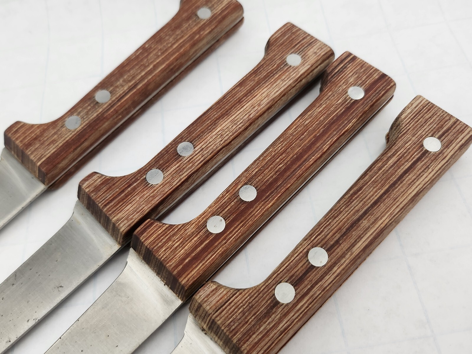 4 Dansk Vintage Steak Knives Teak Handles Made In Japan