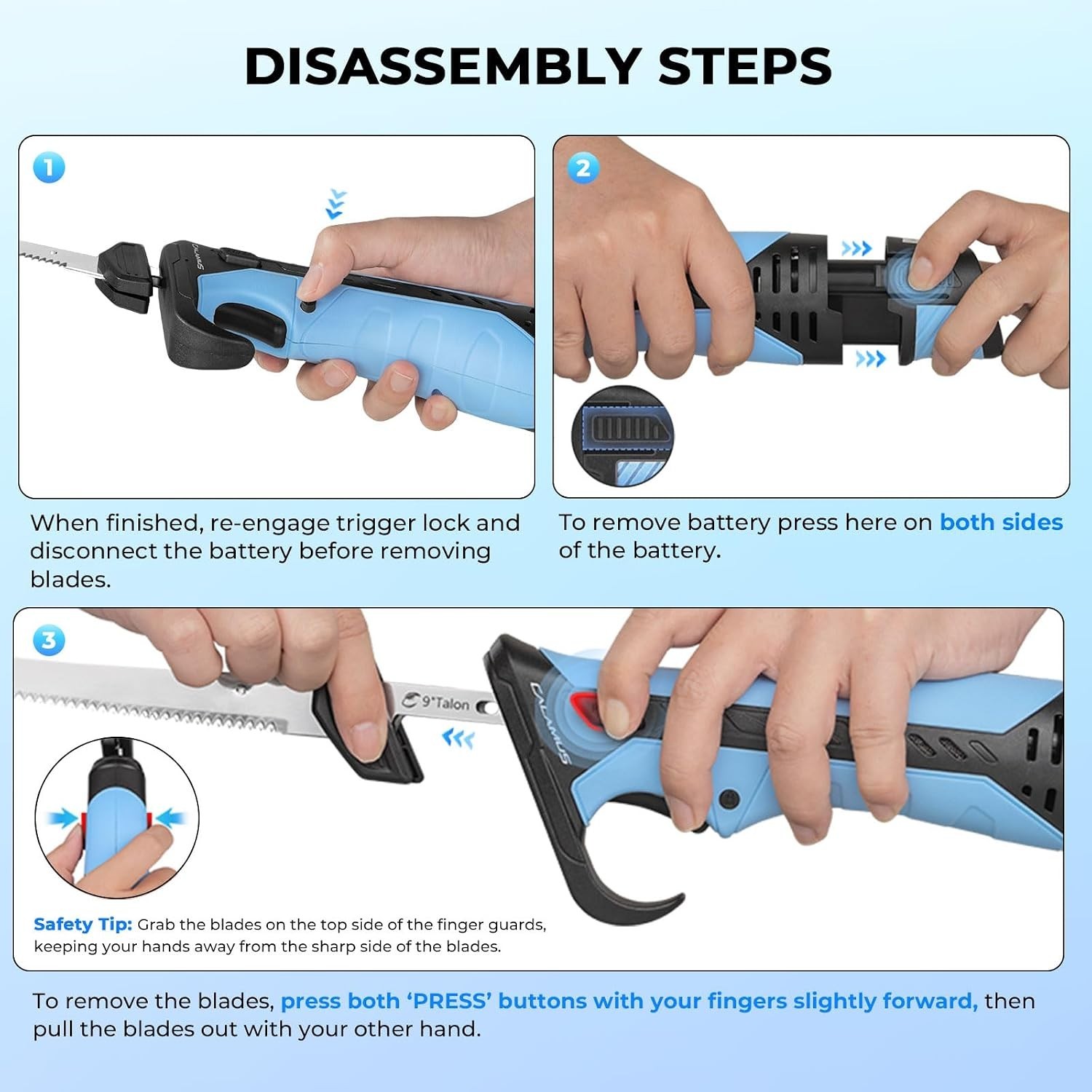 BladeVolt Cordless Electric Fillet Knife – High Torque Motor