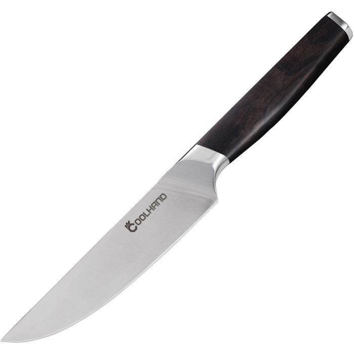 Coolhand Fixed-Blade Steak Knife 5″ Stainless Steel Blade Ebony Wood Handle