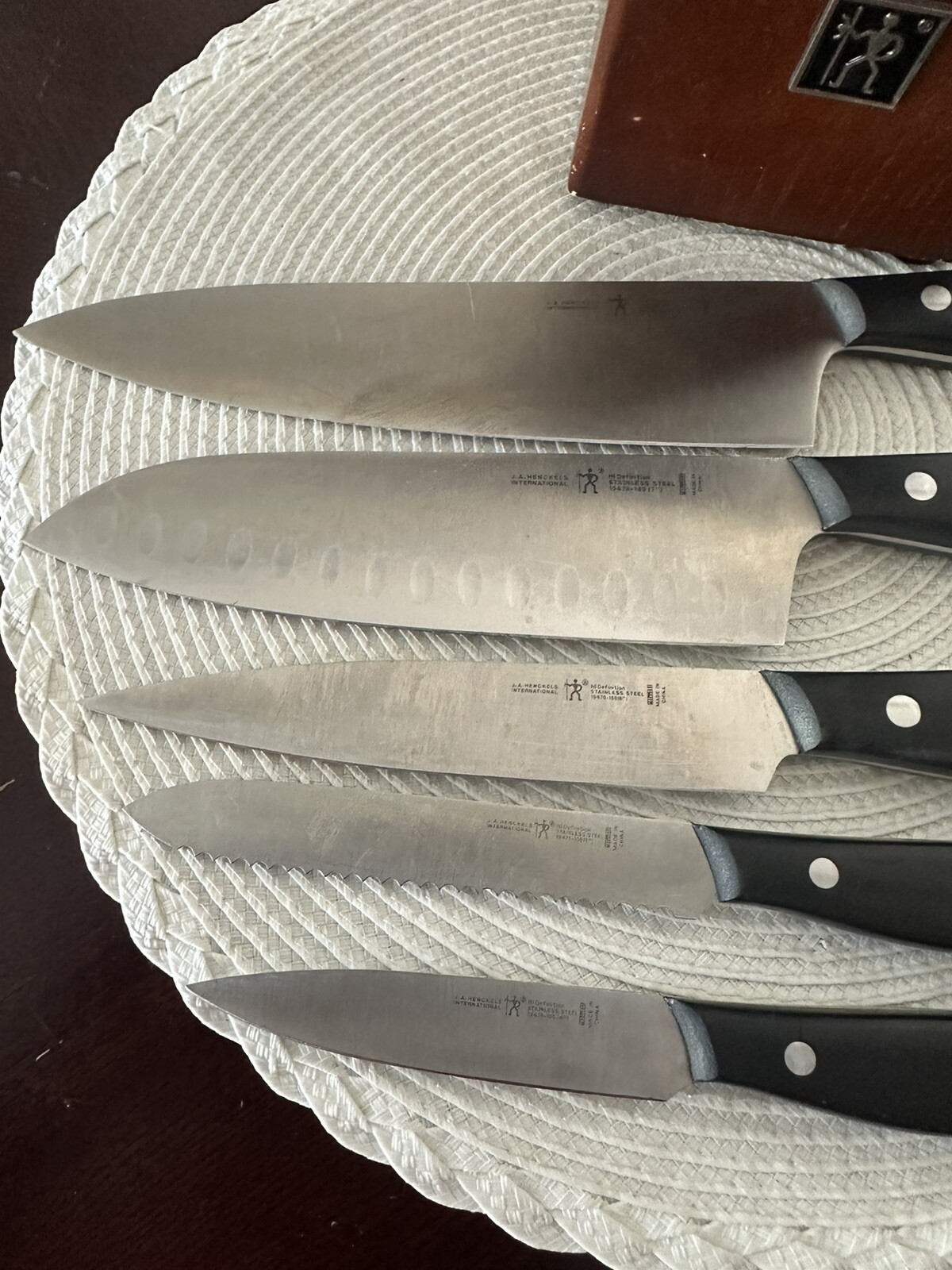 J.A. Henckels 5 Piece Hi Definition Self-Sharpening Knife Block Set Fine Edge