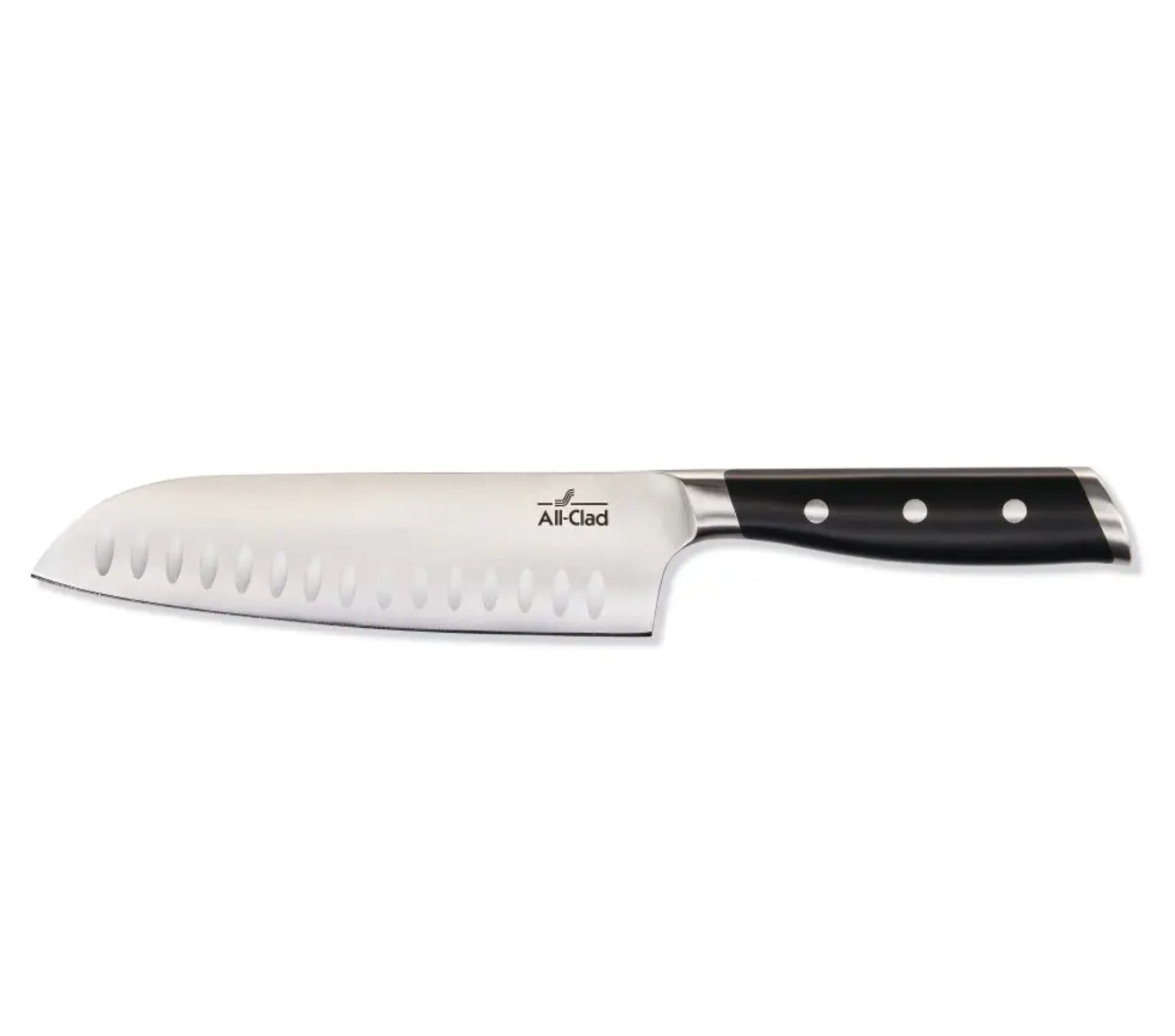 ALL CLAD FORGED PREMIUM 7″ SANTOKU KNIFE BLACK GERMAN STAINLESS STEEL NEW