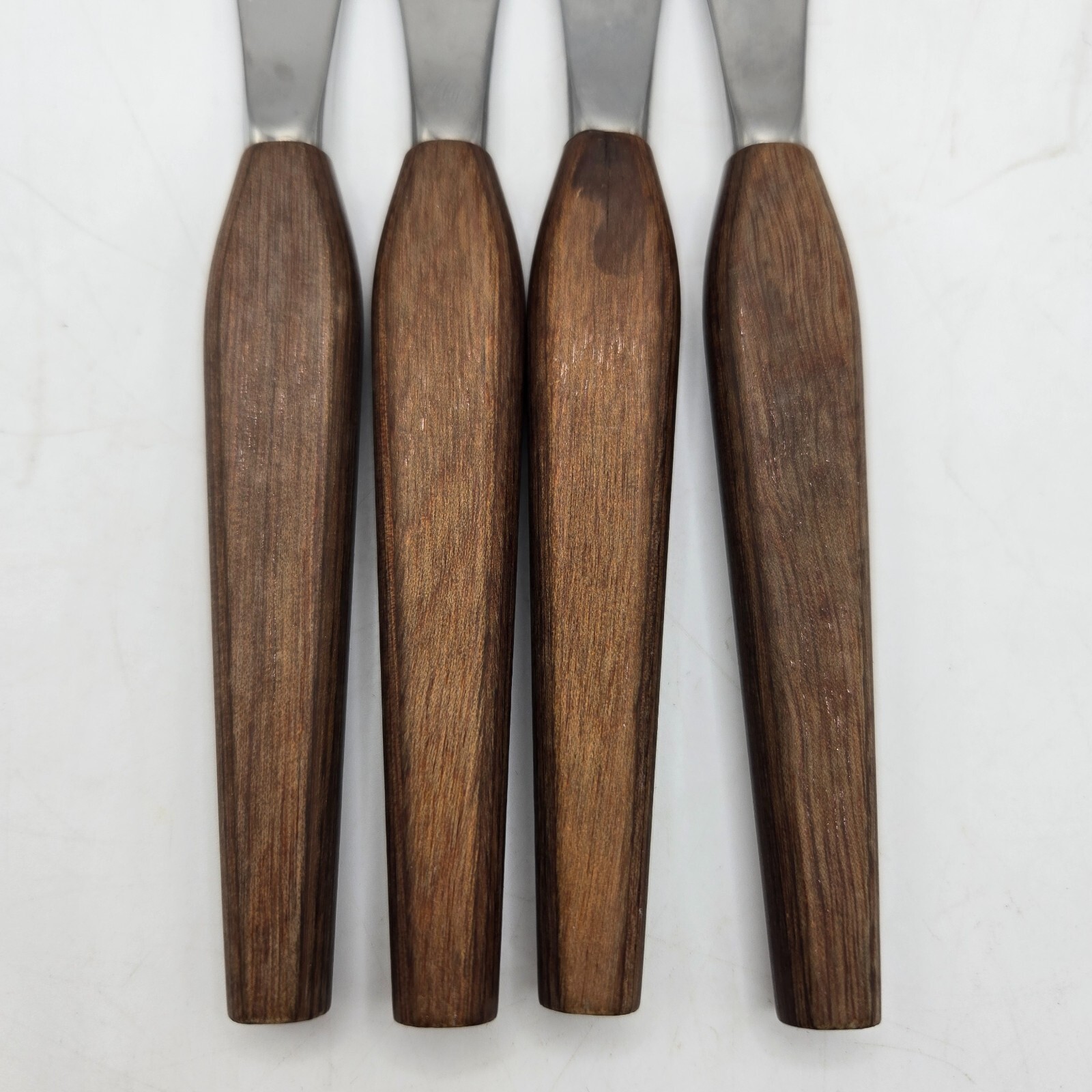 Fleetwood Designs Steak Knife Set Of 4 Danish Mid Century Modern Teak Stainless