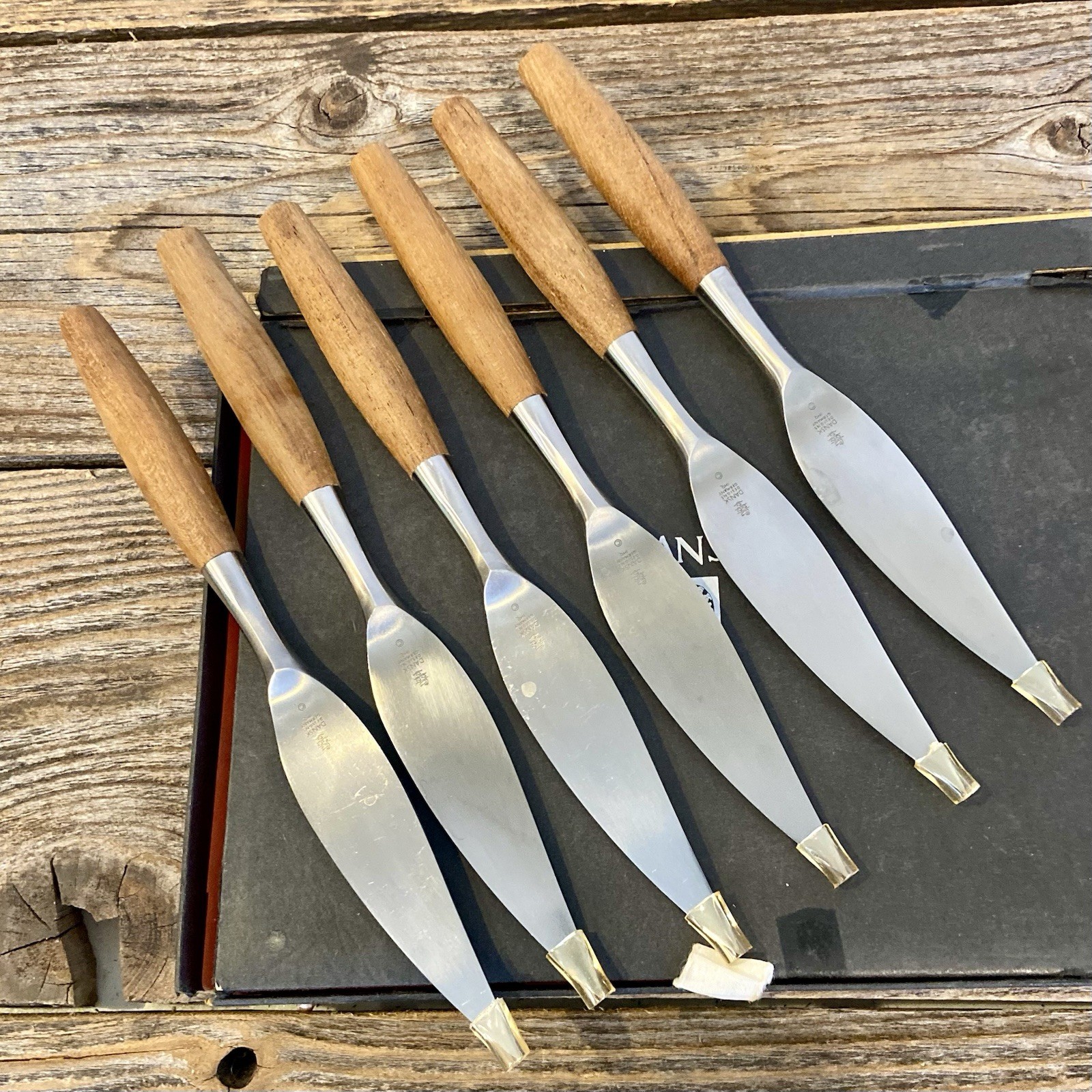 DANSK Designs Fjord JHQ Set/6 Steak Knife Stainless – VTG Germany Teak