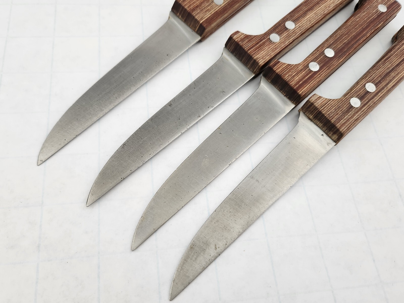 4 Dansk Vintage Steak Knives Teak Handles Made In Japan