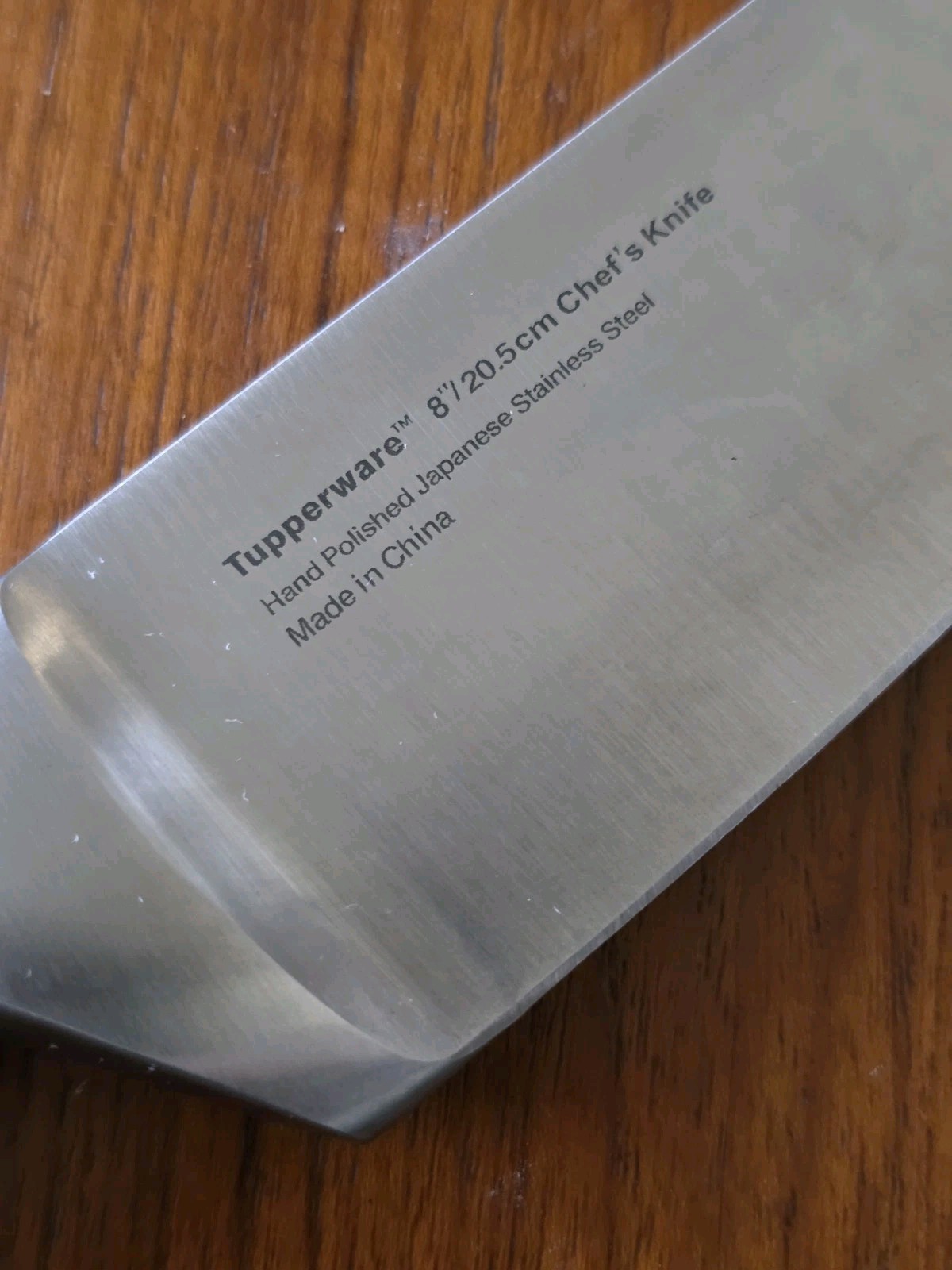 Tupperware Chef Series 8″ Chefs Knife Hand Polished Japanese Stainless Steel