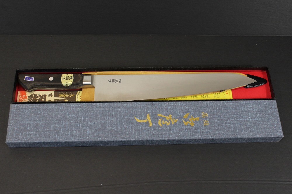 Japanese Kitchen Chef Knife Honyaki Katana Method GYUTO 11″ 27cm Blade #6 SHARP