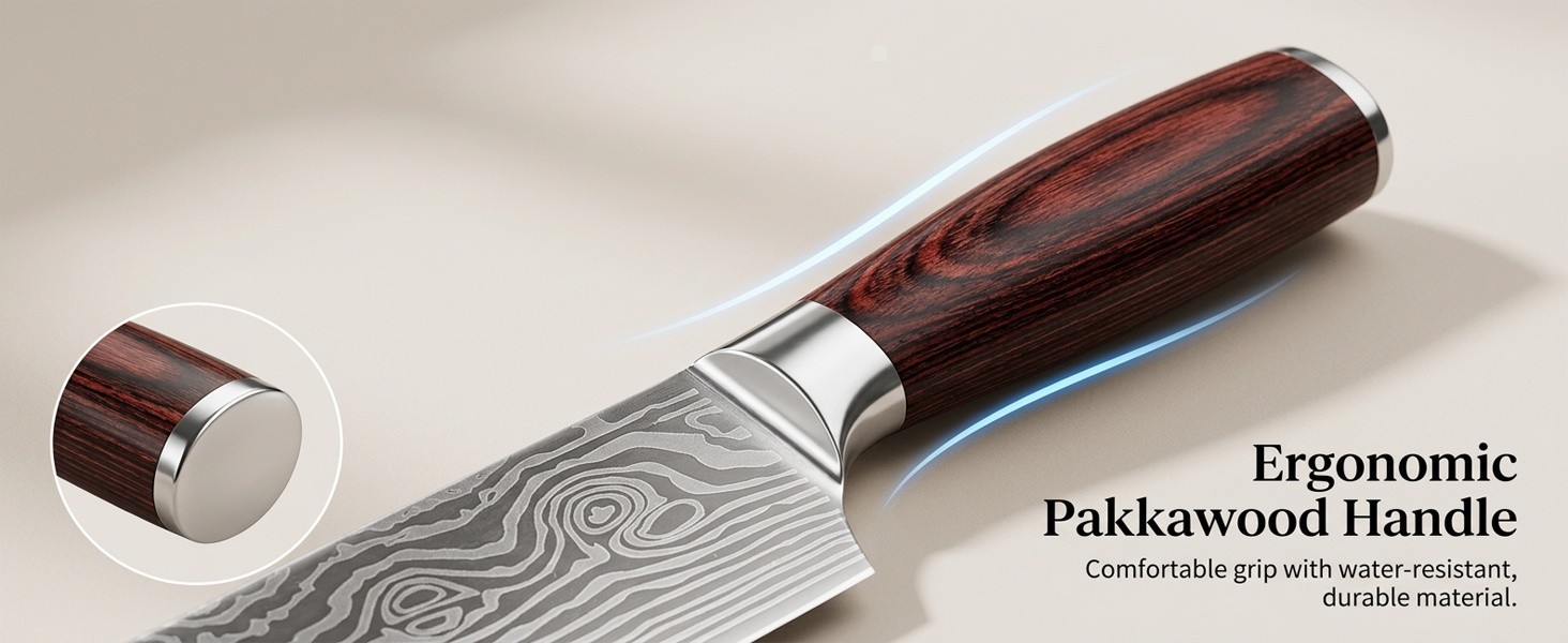 Japanese Chef Knife , 8 Inch Kitchen Knife with Ergonomic Handle 、 Gift Box