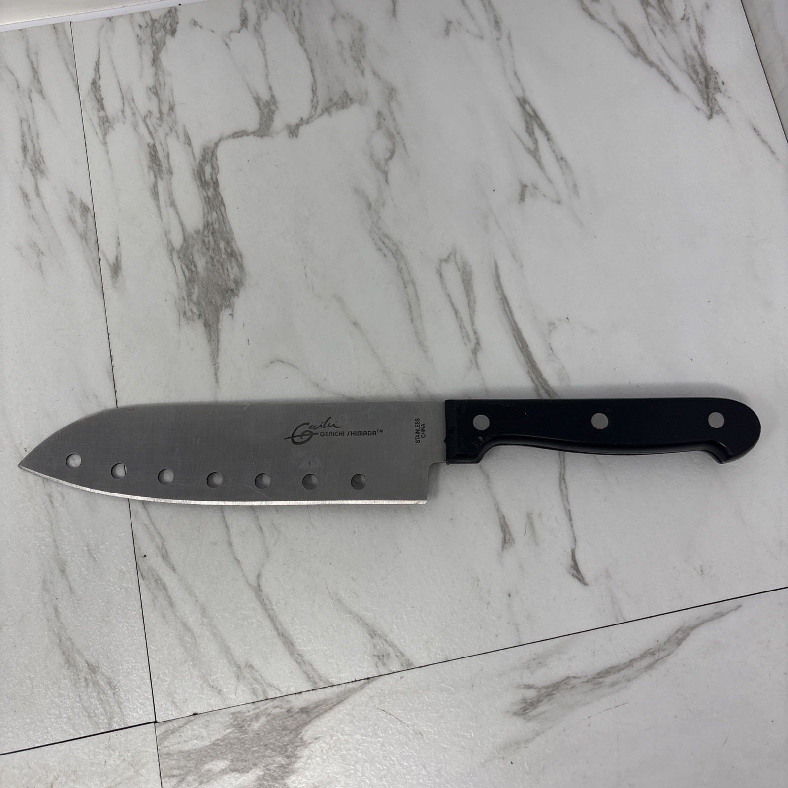 Genichi Shimada 6.5″ Santoku Chef’s Knife. Entire Length 11.25”