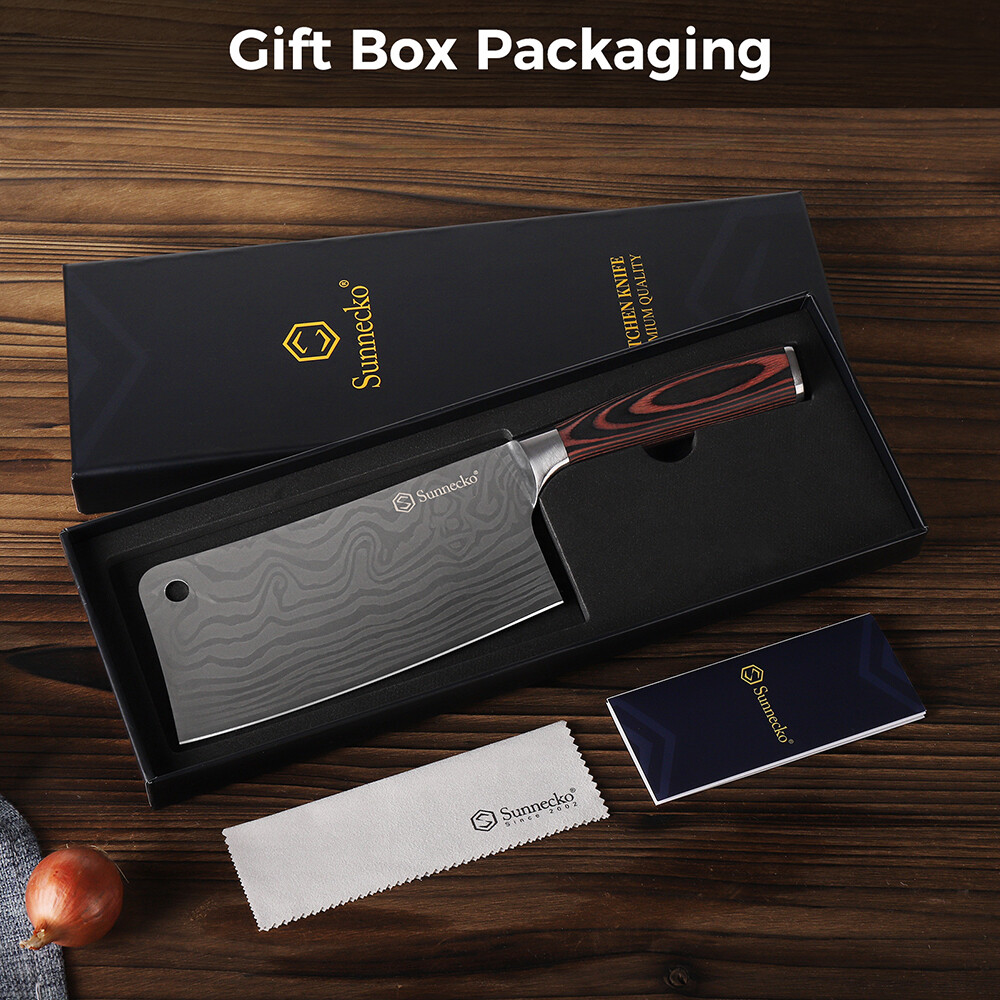 Chinese Cleaver Knife 7 Inch Chef’s Slicing Knife Stainless Steel Kitchen Knife