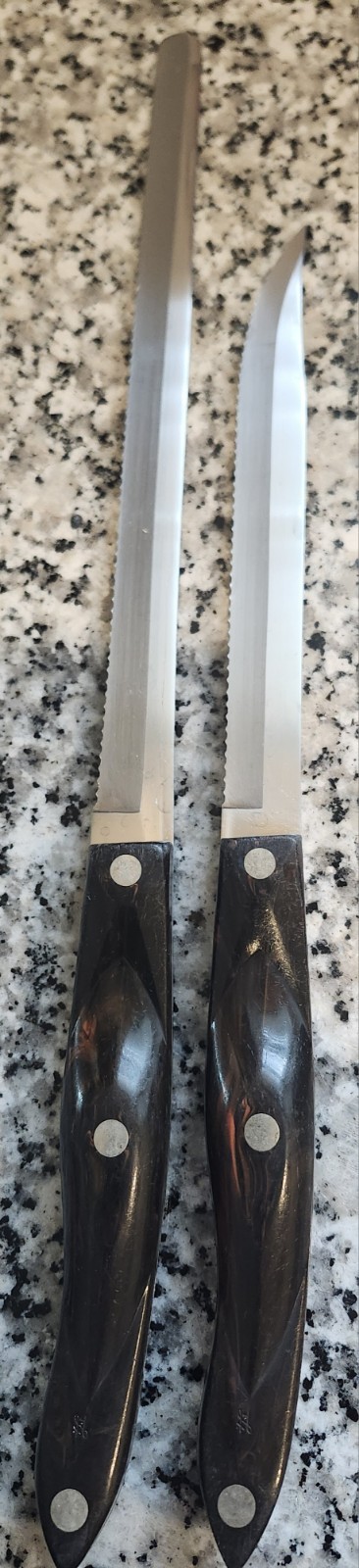 Cutco Bread 1724 & 1729 Petite Carver Knife Classic Swirl Brown Thomas Lamb Orig