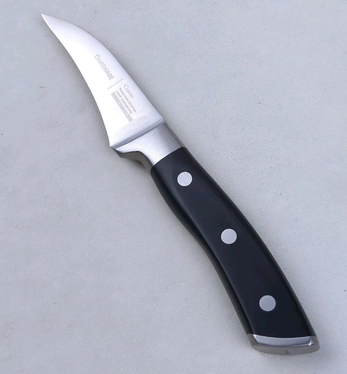 OAKSWARE Classic 2.75″ PEELING Knife, Curve Blade, German X50CrMoV15 Steel, 6253